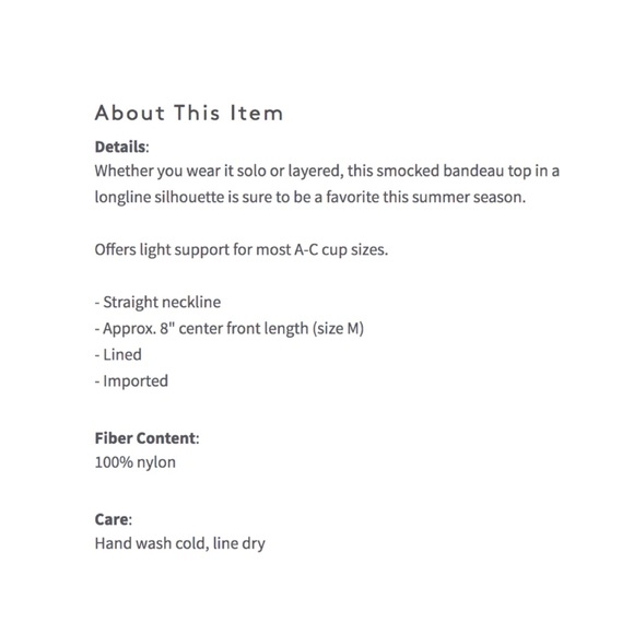 Free People Blue “Callie” Smocked Bandeau Top - Picture 9 of 10